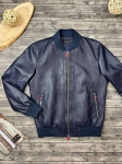 Бомбер кожаный Kiton Артикул LUX-86417. Вид 1