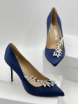 Атласные туфли-лодочки Manolo Blahnik Артикул LUX-82533. Вид 1