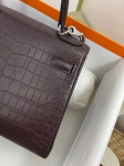 Сумка женская Kelly 28 cm, PHW Crocodile Niloticus  Mat Hermes Артикул LUX-83352. Вид 10