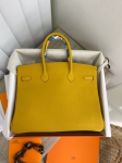 Сумка женская Birkin, 35 PHW Jaune Ambre color Hermes Артикул LUX-84237. Вид 3