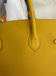 Сумка женская Birkin, 35 PHW Jaune Ambre color Hermes Артикул LUX-84237. Вид 4