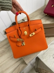 Сумка женская Birkin  Orange Poppy 25 cm Hermes Артикул LUX-85952. Вид 1