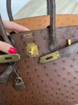 Сумка женская  Birkin Ostrich GHW, 30 cm, GHW Hermes Артикул LUX-90304. Вид 2