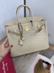 Сумка женская BIRKIN Croc 35см Hermes Артикул LUX-91075. Вид 1