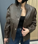 Кожаная куртка  Yves Saint Laurent Артикул LUX-102914. Вид 1