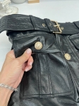 Кожаная юбка  Balmain Артикул LUX-109063. Вид 4