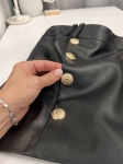 Кожаная юбка Balmain Артикул LUX-109067. Вид 5