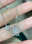Подвеска Butterfly Pavе petite diamond line из белого золота  Graff Артикул LUX-116843. Вид 10