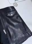 Кожаная юбка  Prada Артикул LUX-117612. Вид 3