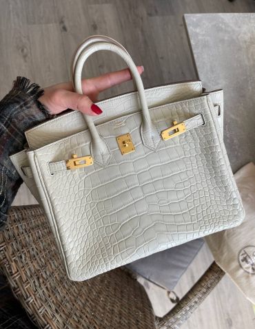 Сумка женская Birkin, 25 Crocodile Niloticus Mat