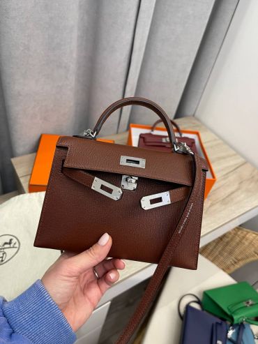 Сумка женская Kelly mini PHW, Chevre