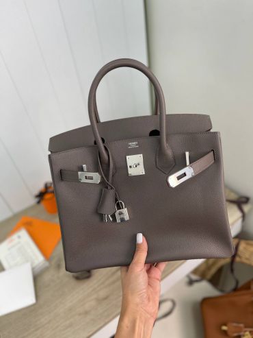 Сумка женская  Birkin 30 cm, Epsom Color Ecorce 