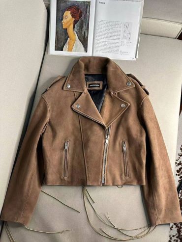 Замшевая куртка  Balenciaga LUX-106035