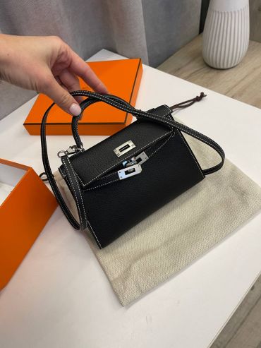 Сумка женская  Kelly mini PHW, Chevre