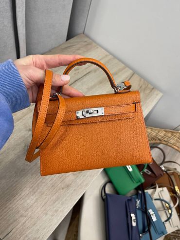 Сумка женская Kelly mini PHW, Chevre