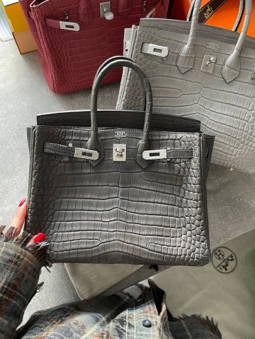 Сумка женская Birkin, 25, PHW Crocodile Porosus