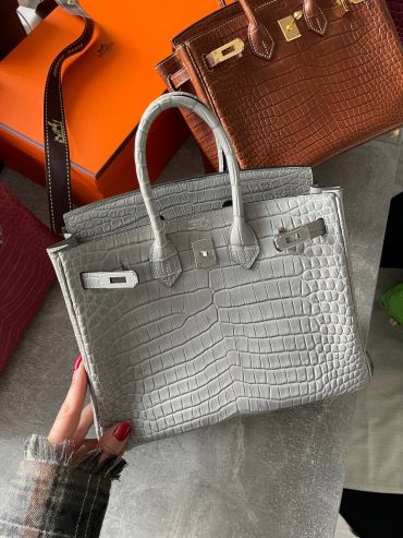 Сумка женская Birkin, 25, PHW Crocodile Porosus