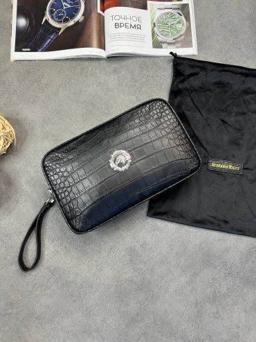 Барсетка из натуральной кожи крокодила